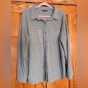 Members Mark Gray Cozy Button-Up Shirt